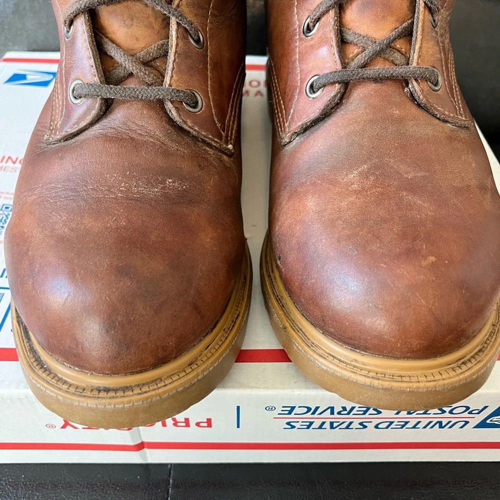 Vintage Red Wing Dry Ice EH Work Boots — Brown Leather‎ — Made in USA